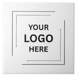 Zakelijk Logo Minimalistisch Eenvoudig Effen Wit Tegeltje