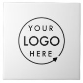 Zakelijk Logo - Minimalistisch, eenvoudig, wit Tegeltje (Voorkant)