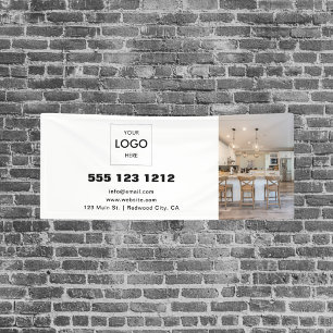 Zakelijk Logo Minimalistisch Modern Foto Spandoek