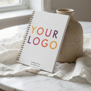 Zakelijk Logo Minimalistisch Wit Notitieboek
