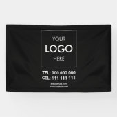 Zakelijk Logo minimalistisch zwart Spandoek (Horizontaal)