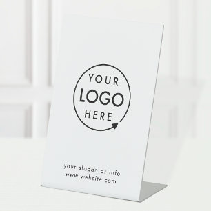 Zakelijk logo   Minimalistische eenvoudige schone  Reclamebord Met Voetstuk