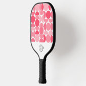 Zakelijk Logo Modern Geometrische Roze Bedrijf Pickleball Paddle (Links)