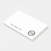 Zakelijk logo modern minimalistisch wit post-it® notes (Schuin)