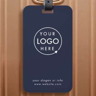 Zakelijk logo Navyblauw promotie reizen Bagagelabel