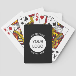 Zakelijk logo of een afbeelding & bewerkbare tekst pokerkaarten