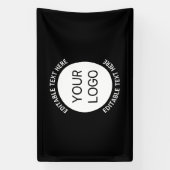 Zakelijk logo of een afbeelding & bewerkbare tekst spandoek (Verticaal)