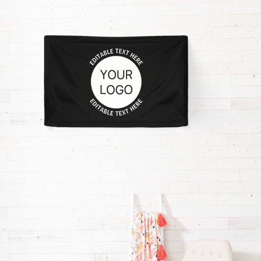 Zakelijk logo of een afbeelding en bewerkbare teks spandoek (Insitu)