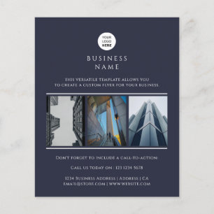 Zakelijk logo op maat gemaakte foto minimalistisch flyer