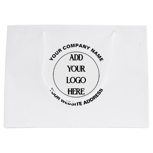 Zakelijk logo op maat groot cadeauzakje (Voorkant)