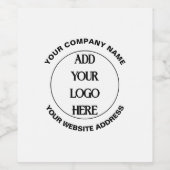 Zakelijk logo op maat wijn etiket (Enkel label)