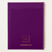 Zakelijk logo paars goudhoudend monogram 2023 planner (Achterkant)