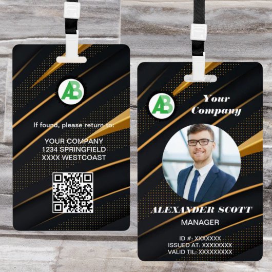 Zakelijk Logo Personeel medewerker qr Code Badge