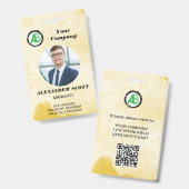 Zakelijk Logo Personeel personeelslid qr Code Badge (Voor- en achterkant)