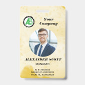 Zakelijk Logo Personeel personeelslid qr Code Badge (Voorzijde)