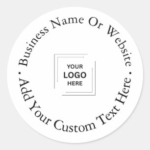 Zakelijk Logo Professioneel Modern Minimaal Wit Ronde Sticker