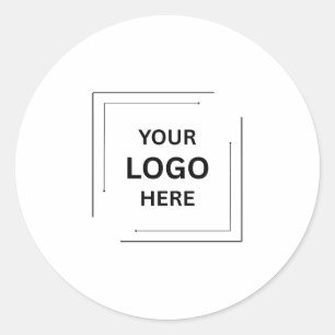 Zakelijk Logo Professioneel Modern Minimaal Wit Ronde Sticker