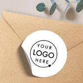 Zakelijk logo professioneel modern minimaal wit ronde sticker