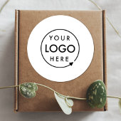 Zakelijk logo professioneel modern minimaal wit ronde sticker