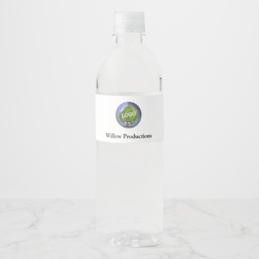 Zakelijk logo promotie waterfles etiket (Voorkant)