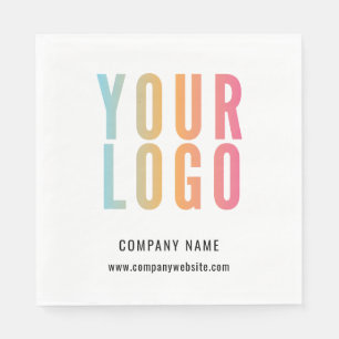 Zakelijk Logo Promotioneel Modern Bedrijf Wit Servet