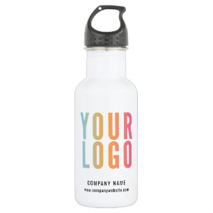 Zakelijk logo promotioneel wit waterfles