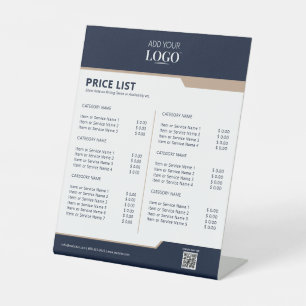 Zakelijk Logo Promotionele Professionele Prijslijs Reclamebord Met Voetstuk