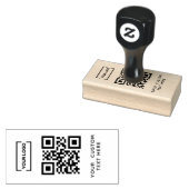 Zakelijk logo QR-code en aangepaste tekst Rubberstempel (Gestempeld)