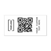 Zakelijk logo QR-code en aangepaste tekst Rubberstempel (Afrduk)