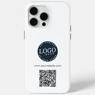 Zakelijk Logo QR Code en Website Aanpasbaar iPhone 15 Pro Max Hoesje