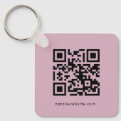 Zakelijk Logo QR-Code Monogram Social Media Sleutelhanger (Voorkant)
