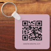 Zakelijk Logo QR-Code Monogram Social Media Sleutelhanger (Voorkant)