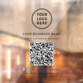 Zakelijk logo QR-code Raamsticker (Vel 2)
