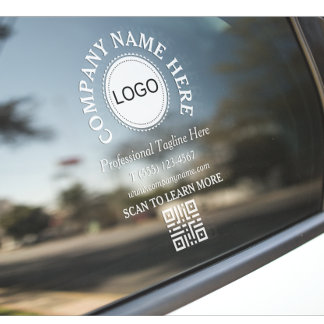 Zakelijk logo QR-code raamsticker voor auto's