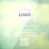 Zakelijk logo QR-code raamsticker voor auto's (Vel 3)