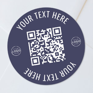 Zakelijk Logo QR Code Ronde Sticker