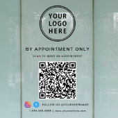 Zakelijk Logo QR Code Sociale Media Raamsticker
