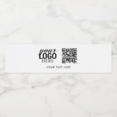Zakelijk Logo QR-code & Tekst Klantcadeaus Waterfles Etiket (Enkel label)
