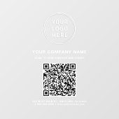 Zakelijk Logo QR Code Wit Raamsticker (Vel)