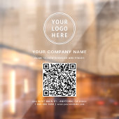 Zakelijk Logo QR Code Wit Raamsticker (Vel 2)