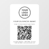 Zakelijk Logo QR Code Wit Raamsticker (Vel)
