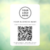 Zakelijk Logo QR Code Wit Raamsticker (Vel 3)