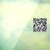Zakelijk Logo QR Code Witte Letters Horizontaal Raamsticker (Vel 3)