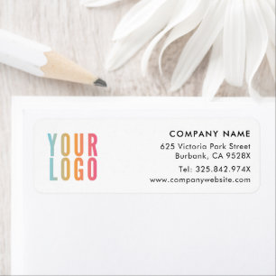 Zakelijk logo retouradreslabel etiket