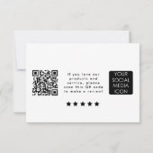 Zakelijk Logo Review Link QR Code Bedankt Wit (Achterkant)
