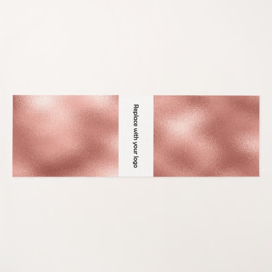 Zakelijk logo roze gouden rechthoek zakelijke stud yogamat (Voorkant (horizontaal))
