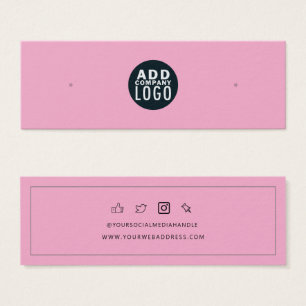 Zakelijk logo stud oorbellen displaykaart mini visitekaartjes
