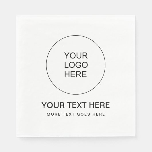 Zakelijk Logo Tekst Hier Aangepaste Sjabloon Lunch Servet (Voorkant)