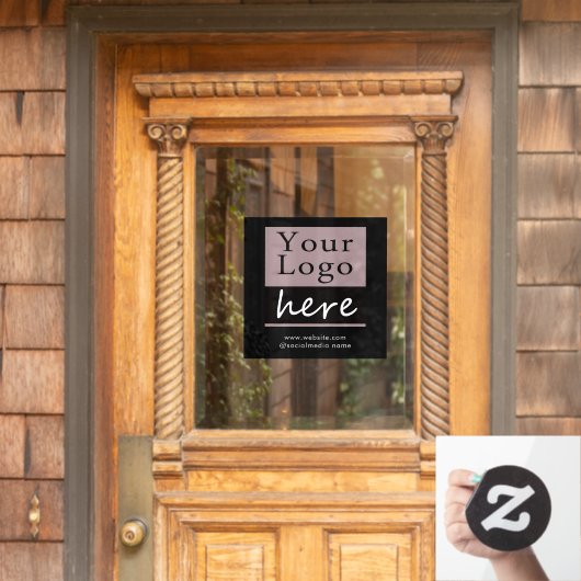 Zakelijk logo website raamsticker (Huis Deur)