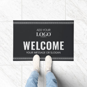 Zakelijk Logo Welkom Professioneel Griekse Meander Deurmat